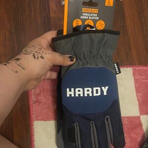 Blue and Gray Insulated Work Gloves